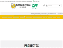 Tablet Screenshot of materialelectrico.mx